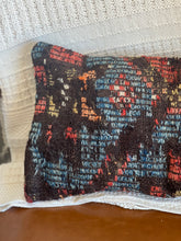 Load image into Gallery viewer, Vintage Turkish Rug Pillow Brown and Blue