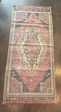 Load image into Gallery viewer, Vintage Turkish Faded Pink Runner Rug