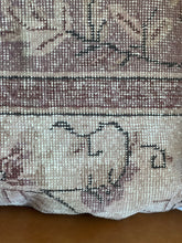 Load image into Gallery viewer, Vintage Turkish Rug Pillow Mauve and Ivory