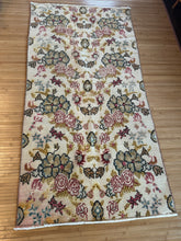 Load image into Gallery viewer, Vintage Turkish Ivory Floral Mini Runner Rug