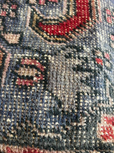 Load image into Gallery viewer, Vintage Turkish Rug Pillow Red and Blue