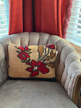 Load image into Gallery viewer, Turkish Red Flower Rug Pillow