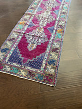 Load image into Gallery viewer, Vintage Turkish Purple and Magenta Runner Rug