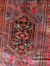 Load image into Gallery viewer, Vintage Red, Gray and Hot Pink Turkish Area Rug