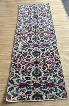 Load image into Gallery viewer, Vintage Turkish Turquoise and Ruby Runner Rug