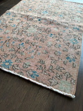 Load image into Gallery viewer, Vintage Turkish Peach with Blue, Sage Accent Rug
