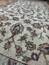 Load image into Gallery viewer, Vintage Turkish Ecru, Pink and Blue Floral Runner Rug