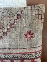Load image into Gallery viewer, Vintage Tan and Rust Turkish Rug Pillow