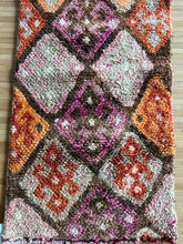 Load image into Gallery viewer, Vintage Turkish Purple and Orange Herki Ruggie Rug