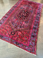 Load image into Gallery viewer, Vintage Red, Gray and Hot Pink Turkish Area Rug