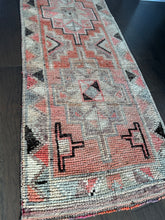 Load image into Gallery viewer, Vintage Coral and Black Turkish Rug