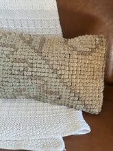 Load image into Gallery viewer, Vintage Turkish Rug Pillow Rust and Tan