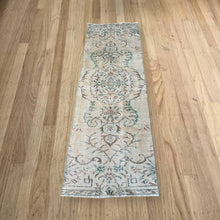 Load image into Gallery viewer, Vintage Turkish Tan, Green and Brown Runner Rug