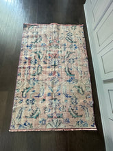 Load image into Gallery viewer, Vintage Turkish Blush and Blue Accent Rug