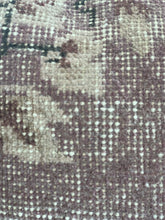Load image into Gallery viewer, Vintage Turkish Rug Pillow Mauve and Ivory