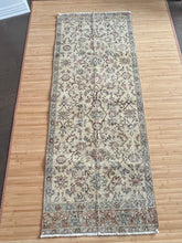 Load image into Gallery viewer, Vintage Turkish Blush and Blue Runner Rug