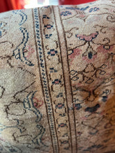 Load image into Gallery viewer, Turkish Ecru, Navy and Lavendar Pink Rug Pillow