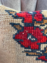 Load image into Gallery viewer, Turkish Red Flower Rug Pillow