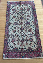 Load image into Gallery viewer, Vintage Turkish Raspberry and Blue Floral Rug