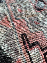 Load image into Gallery viewer, Vintage Coral and Black Turkish Rug