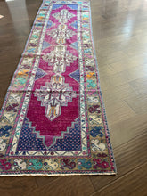 Load image into Gallery viewer, Vintage Turkish Purple and Magenta Runner Rug