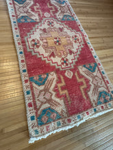 Load image into Gallery viewer, Vintage Turkish Red and Blue Ruggie Rug