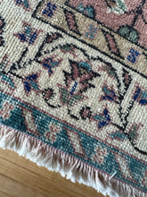 Load image into Gallery viewer, Vintage Turkish Mulberry and Teal Area Rug