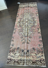 Load image into Gallery viewer, Vintage Turkish Peach and Chocolate Runner Rug