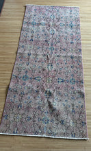 Load image into Gallery viewer, Vintage Turkish Mulberry and Blue Runner Rug
