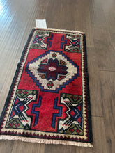 Load image into Gallery viewer, Vintage Turkish Red and Blue and Ivory Ruggie Rug