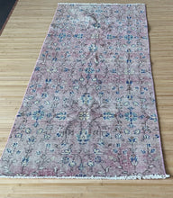 Load image into Gallery viewer, Vintage Turkish Mulberry and Blue Runner Rug