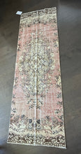 Load image into Gallery viewer, Vintage Turkish Peach and Chocolate Runner Rug