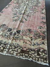 Load image into Gallery viewer, Vintage Turkish Peach and Chocolate Runner Rug