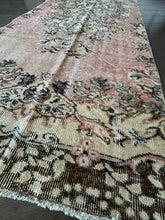 Load image into Gallery viewer, Vintage Turkish Peach and Chocolate Runner Rug