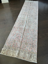 Load image into Gallery viewer, HOLD for S. Lawrence Vintage Turkish Blush and Ivory Runner Rug