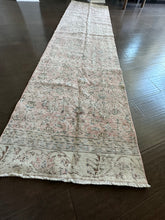 Load image into Gallery viewer, HOLD for S. Lawrence Vintage Turkish Blush and Ivory Runner Rug