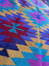 Load image into Gallery viewer, Vintage Turkish Bright Aztec Kilim Accent Rug