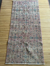 Load image into Gallery viewer, Vintage Turkish Mulberry and Blue Runner Rug
