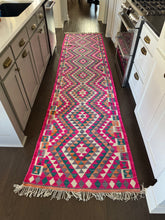 Load image into Gallery viewer, Vintage Turkish Kilim Pink And Orange Runner Rug