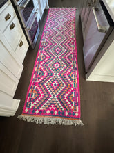 Load image into Gallery viewer, Vintage Turkish Kilim Pink And Orange Runner Rug