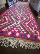Load image into Gallery viewer, Vintage Turkish Kilim Pink And Orange Runner Rug