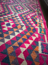 Load image into Gallery viewer, Vintage Turkish Kilim Pink And Orange Runner Rug
