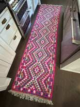 Load image into Gallery viewer, Vintage Turkish Kilim Pink And Orange Runner Rug