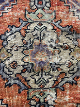 Load image into Gallery viewer, Vintage Turkish Orange, Sage and Blue Ruggie Rug