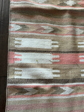 Load image into Gallery viewer, Vintage Turkish Camel, Tan, Ivory and Salmon Kilim Runner