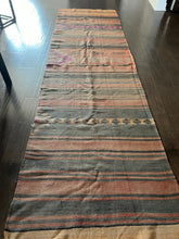 Load image into Gallery viewer, Vintage Turkish Kilim Striped Runner Rug