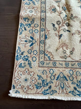 Load image into Gallery viewer, Vintage Turkish Ivory, Blue and Brown Area Rug