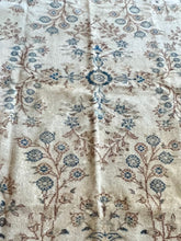 Load image into Gallery viewer, Vintage Turkish Ivory, Blue and Brown Area Rug