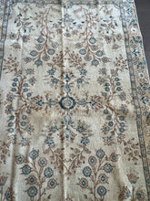 Load image into Gallery viewer, Vintage Turkish Ivory, Blue and Brown Area Rug