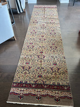 Load image into Gallery viewer, Vintage Turkish Cranberry and Khaki Runner Rug
